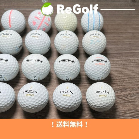 【中古】 ロストボール RZN Golf レジン ゴルフ MS プロ ホワイト 20球 ACランク ゴルフボール リゴルフ